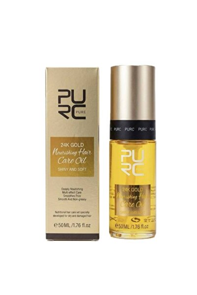 purc pure بيورك بيور (Purc Organics) زيت العناية بالشعر الفاخر بذهب عيار 24 ق...