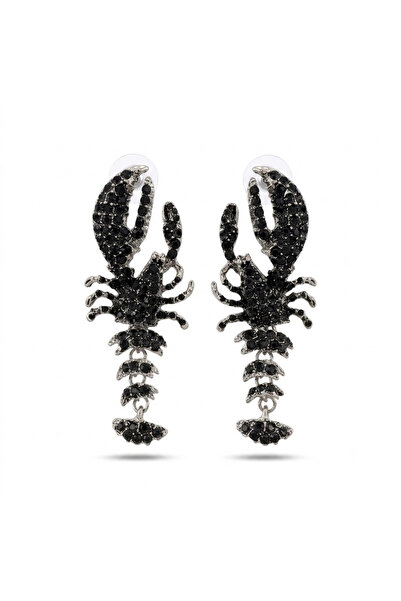 h&b design jewel Black Stone Scorpion Earrings