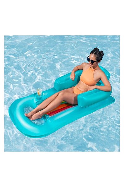 BESTWAY Saltea gonflabilă Turcoaz 161x84cm, cu spătar pentru confort extra