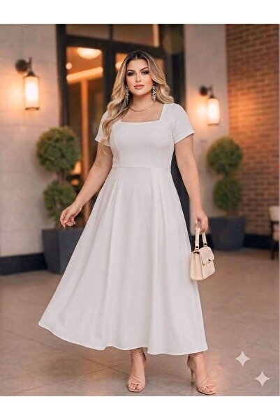 CİXAPLE Plain Lycra Dress