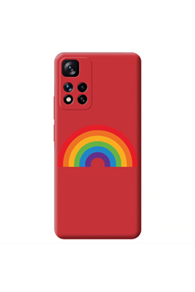 Other Xiaomi Redmi Note 11 Pro 5G Rainbow Mini Red Colored Silicone TPU Θήκη