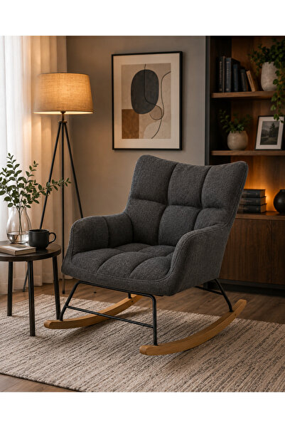 N.zone Luxury Rocking Chair with Comfortable Padding for Relaxing and Reading...