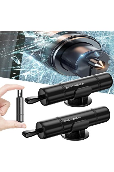 Arabest 2 Pcs Mini Safe Hammer Glass Breaker, Car Emergency 4-in-1 Window Bre...