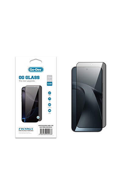 Go-Des Xiaomi 17T Pro Uyumlu Go Des OG Glass Privacy Antistatik Temperli Cam ...