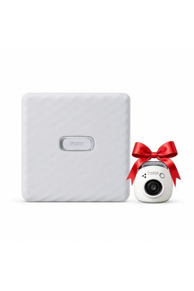 Fujifilm Instax Link Wide Smartphone Printer (White)+Instax Mini Pal Digital ...
