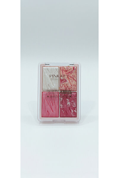 PİNK KEY Pretty Cheek Baked Powder Blush Palette 4 Colors No. 02