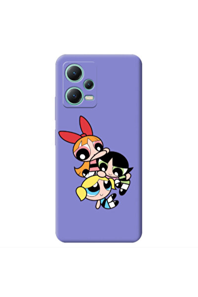 Other Xiaomi Redmi Note 12 Pro 5G Powerpuff Purple Colored Silicone TPU Θήκη