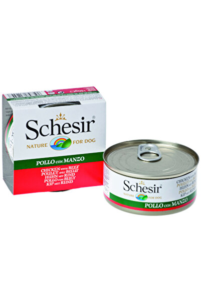 Schesir Hrană pentru câini, Pui/Vită, 150 g x6