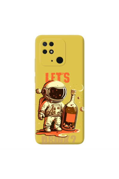 Other Xiaomi Redmi 10C Lets drink Yellow Colored Silicone TPU Θήκη