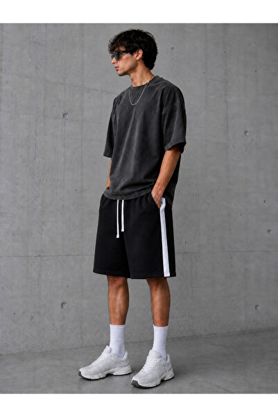 By Layina Men's Comfortable Cut Shorts with Striped Details