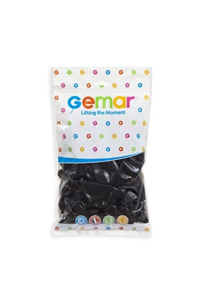 Gemar Σετ 100 μπαλόνια λάτεξ, G 110, Μαύρα