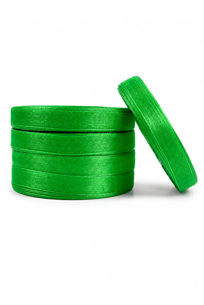 OEM Top Bottom Set of Green Organza Ribbons 1 cm 45.72 m