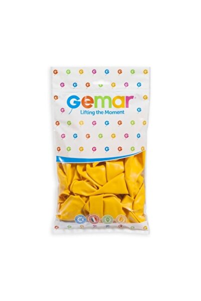 Gemar Set de 100 baloane din latex, G 120 Galben închis