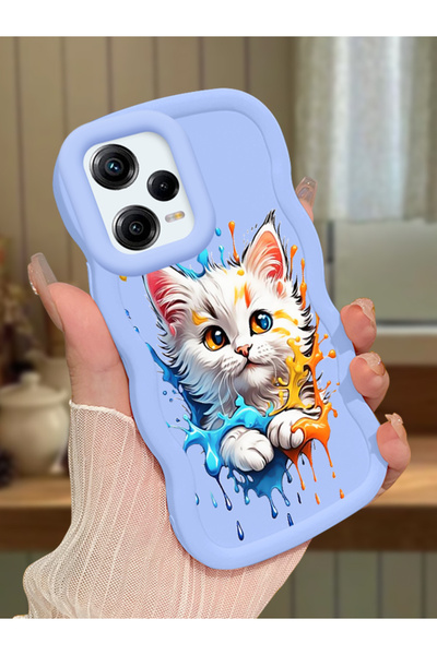 Hontinga Redmi Note 12 Pro 5G Uyumlu Kılıf kamera koruyucu Mavi Silikon Coupl...