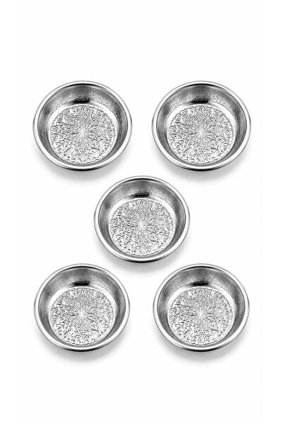Gül Mutfak 5-Piece Appetizer Plate Snack Tray Stainless Steel