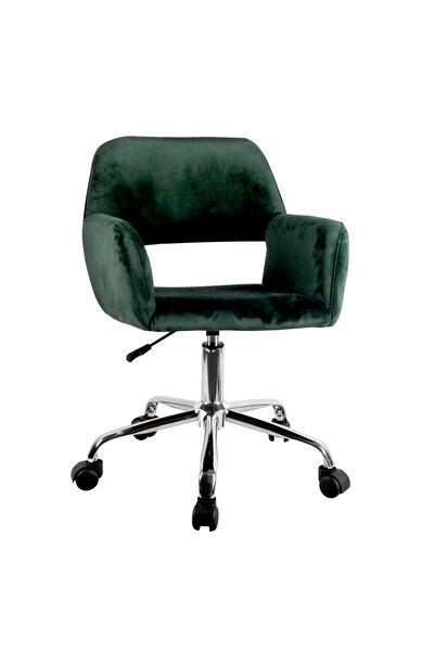 ArteLibre Καρέκλα Γραφείου KLOI Πράσινο Βελούδο 37x42x78-90εκ.