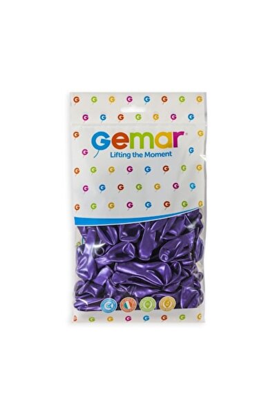 Gemar Set de 100 baloane din latex, AM50, Violet metalic