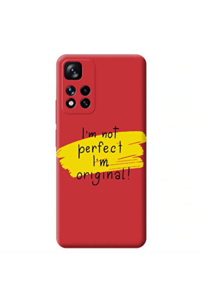 Other Xiaomi Redmi Note 11 Pro 5G I m not perfect Red Colored Silicone TPU Θήκη