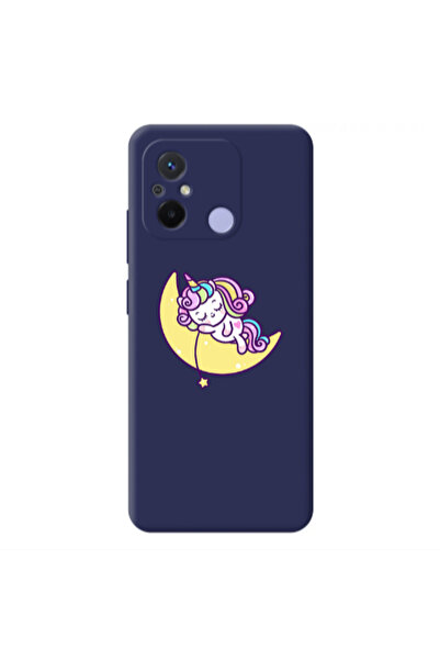 Other Xiaomi Redmi 12C Sleeping horse Dark blue Colored Silicone TPU Θήκη