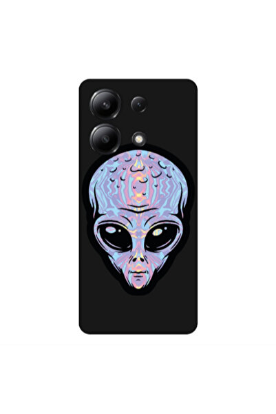 Other Xiaomi Redmi Note 13 4G Alien Black Colored Silicone TPU Θήκη