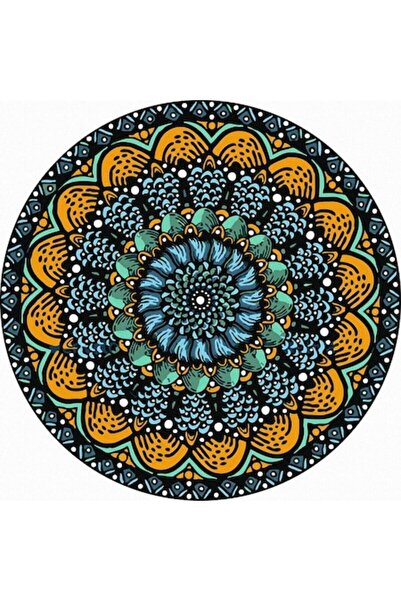 IPICASSO Set de pictură pe numere rotund, cu ramă, Lumină și armonie, Ø40cm