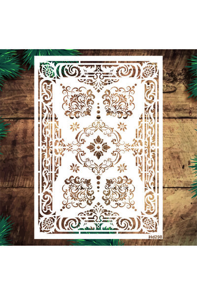STENCİLTASARIM Stencil Tasarım HD298 Etnik Kilim - Dekoratif Duvar, Fayans Ve...