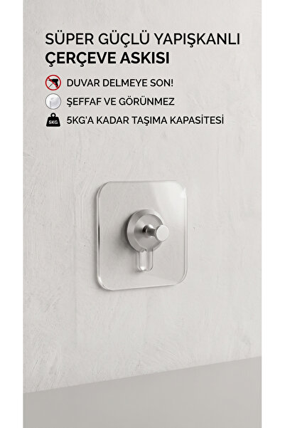 evina Yapışkanlı Çerçeve Resim Askısı Yapışkanlı Askı 1 Adet