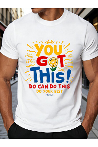12 Teknoloji Men'S T-Shirt in Relaxed Style Featuring a Motivational Quote 'Y...
