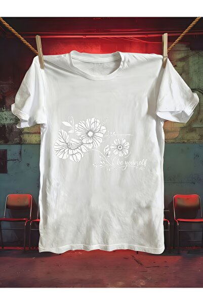 17 seramik Men's Pure Cotton Short-sleeve T-shirt, with Ellie Floral Print De...