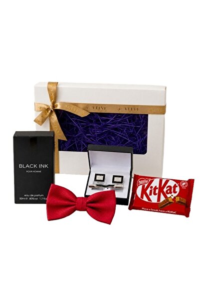 velve Σετ ανδρικό Ruby Crimson Edition, Black Ink 50ml EDP, κόκκινη γραβάτα, ...