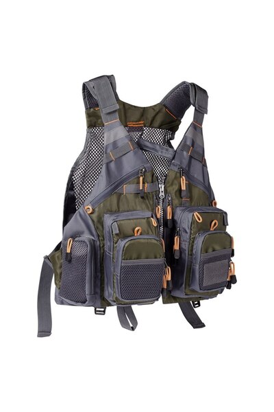 Choice D75 Army green Bassdash Breathable Fishing Vest Outdoor Sports Fly Swi...