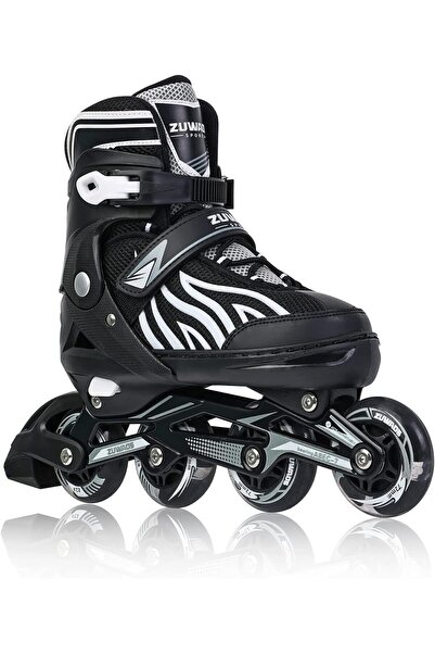 Premini Ayarlanabilir Metal Gövde Paten Seti, Siyah, 2+1 Paket