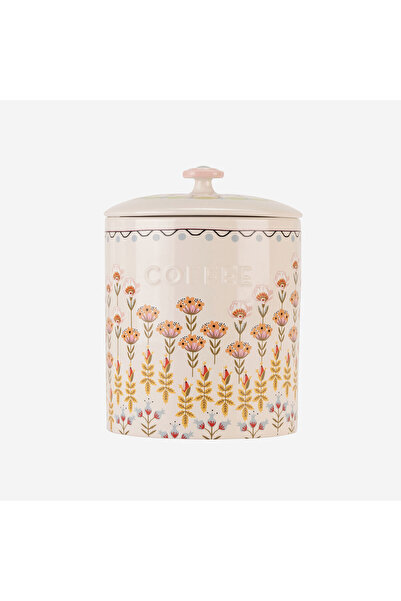 CATH KIDSTON Painted Orange Stoneware Coffee Storage Container 11X15 cm