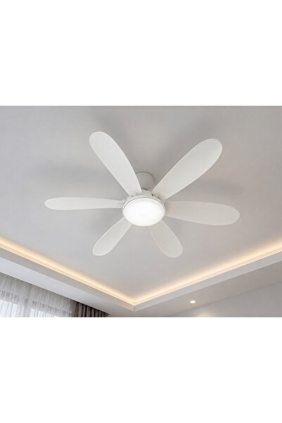 Flower Ventilator de Tavan Modern cu Iluminare LED si Telecomanda