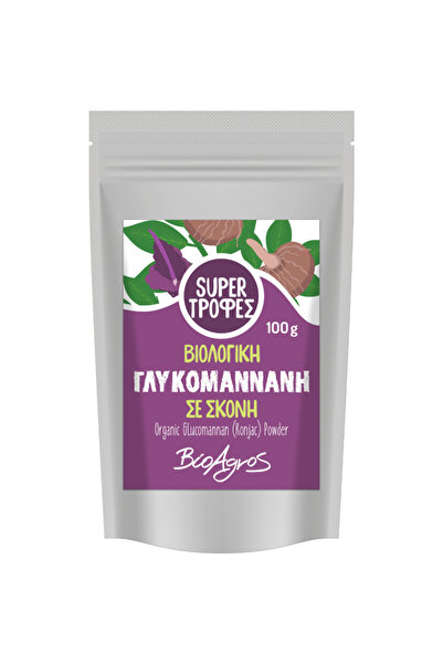 BioAgros Organic Konjac Glucomannan powder 100gr - Βιολογική γλυκομαννάνη σε ...