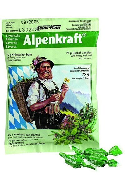 Power Health Alpenkraft Candies Καραμέλες για τον Πονόλαιμο &amp; τον Βήχα, 75gr