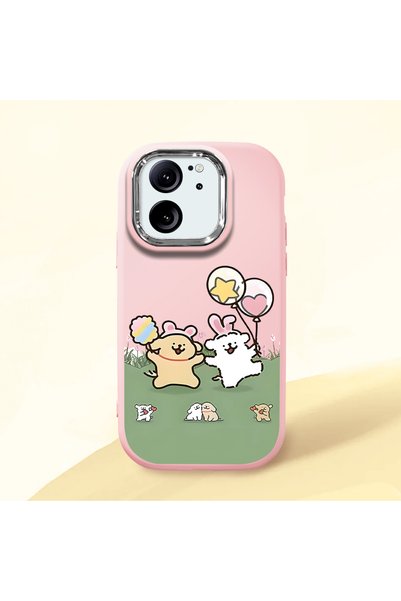 Hontinga Mi 13t Pro Compatible Case Camera Protective Pink Silicone Couple Ph...