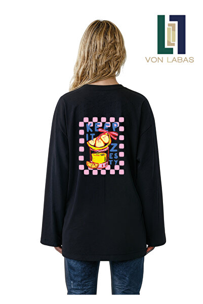 Grafftee Clothing Summer Vibe Themed Wide Sleeve Oversize Long Sleeve White T...