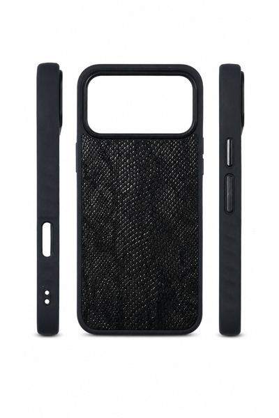 iPhone 17 Pro Max Uyumlu Snake Yılan Desenli Kamera Korumalı Telefon Kılıfı Kapak