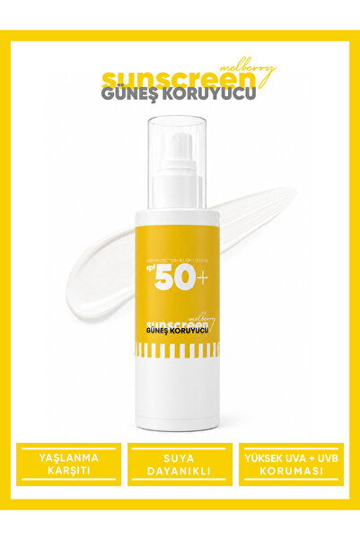 Melberry Yüz & Vücut Güneş Kremi - SPF 50+ 200ml - Güneş Koruyucu - Suya Daya...