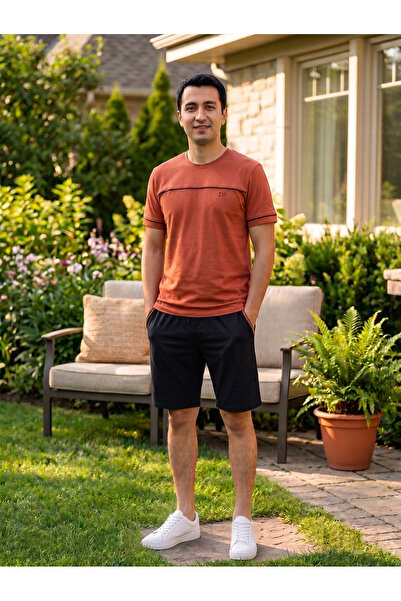 D'S Damat Men's Cotton Ribbed Shorts T-Shirt Set - Casual & Home Wear Casual ...