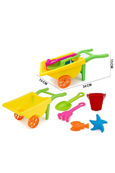 iTajir Sand Handcart Toy with Bucket and Beach Tools for Kids for 3 Pieces- N...