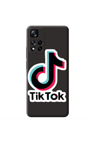 Other Xiaomi Redmi Note 11 Pro 5G Tik Tok Black Colored Silicone TPU Θήκη