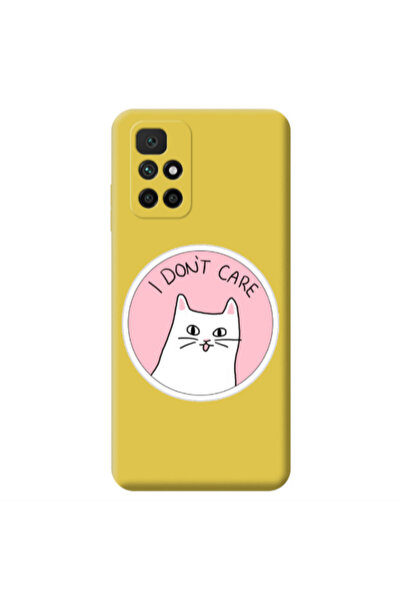 Other Xiaomi Redmi 10 2022 I dont Care Yellow Colored Silicone TPU Θήκη