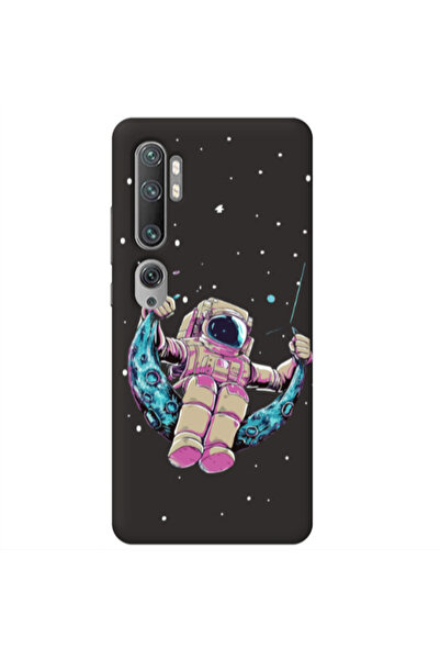 Other Xiaomi Mi Note 10 Astronaut swinging on the moon Black Colored Silicone...