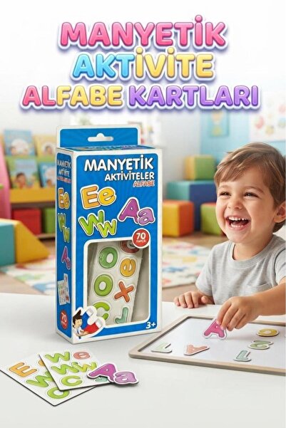 Tıfıl Toys Manyetik Alfabe Seti – 70 Parça Eğitici Harfler ve Okul Öncesi Dil...