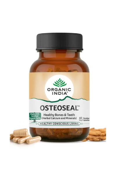 Organic India Osteoseal - Herbal Calcium & Minerals Supplement - 60 Veg Capsules