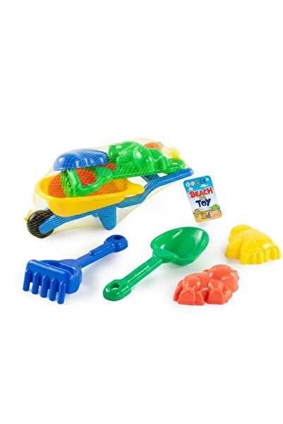 iTajir Sand Handcart Toy with Animal Molds and Beach Tools for Kids for 3 Pie...