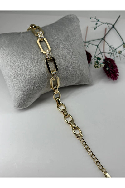Inure Jewelry أساور زركون نحاسية مرصعة بحجر الزركون 17+3 سم - Kbl0311