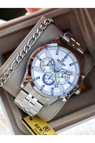 Reward Functions Active, in Stylish Box, Silver Steel Cord, Men's Wristwatch ...